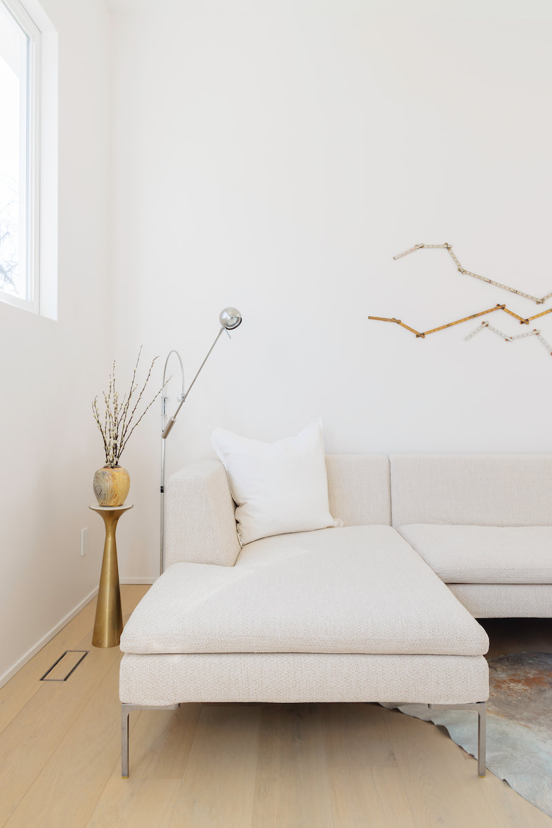 Modern sectional minimalist living room 