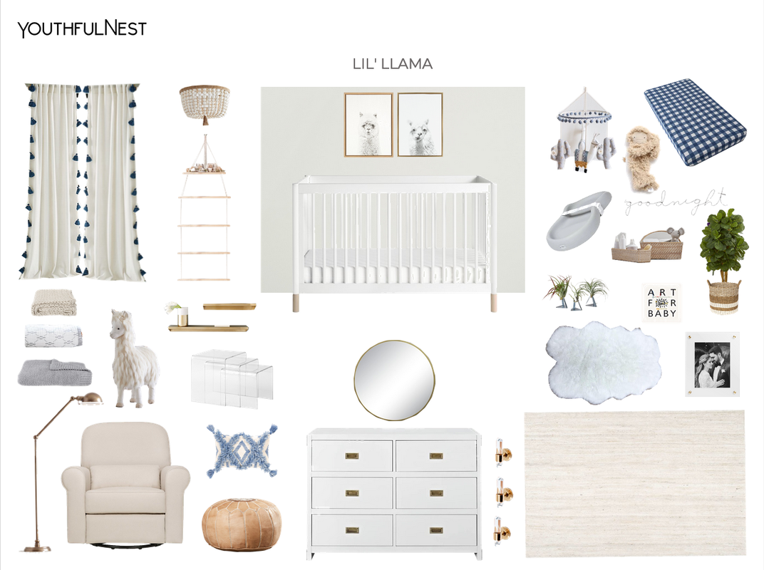 Neutral baby room or nursery room design for baby boy