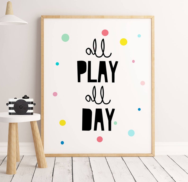 all play, all day wal art work