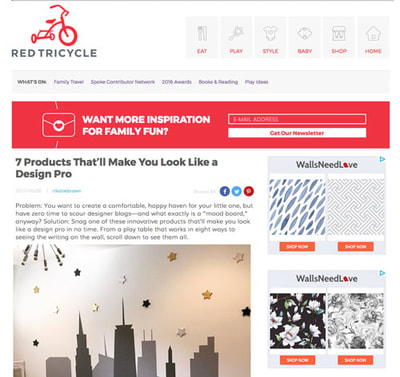 RED TRICYLE, post featuring YouthfulNest's DIY NYC Skyline Mural Stencil