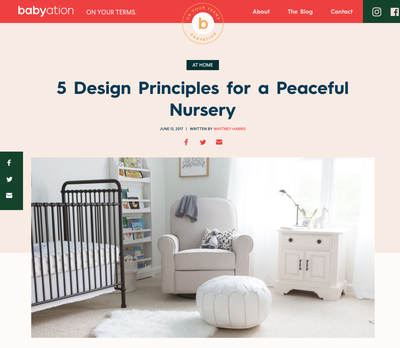 BABYATION article featuring YouthfulNest Neutral Nursery